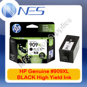 HP Genuine #909XL-BK BLACK EXTRA High Yield Ink Cartridge for Officejet 6960/6970 (T6M21AA)